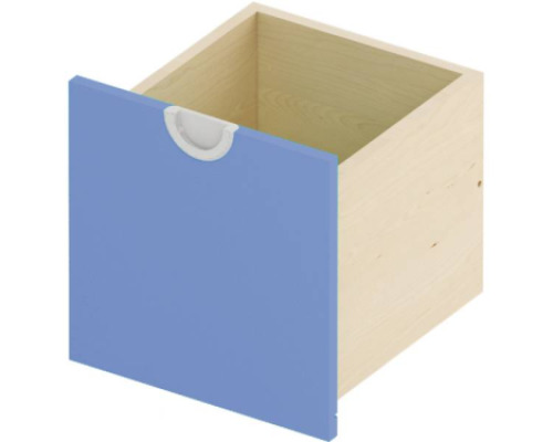 Cubo drawer. Narrow, high. Azure blue