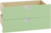 Cubo collection. Two wide low drawers - sage