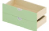 Cubo collection. Two wide low drawers - sage
