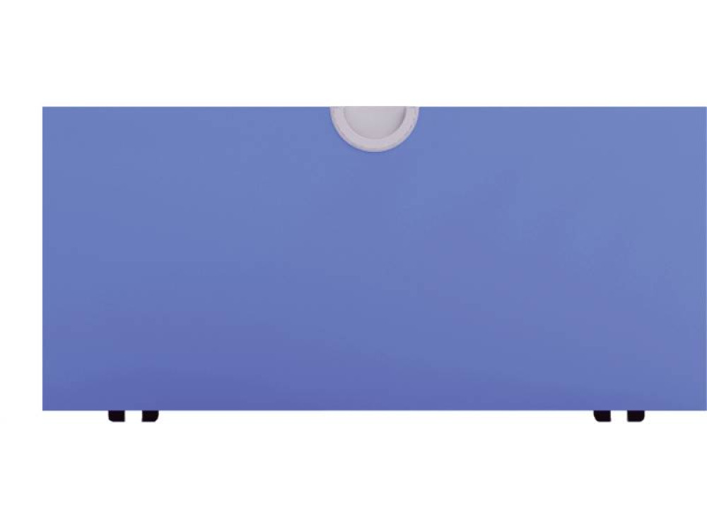 Medium wheeled box. Azure blue. Cubo collection