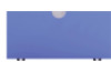 Medium wheeled box. Azure blue. Cubo collection