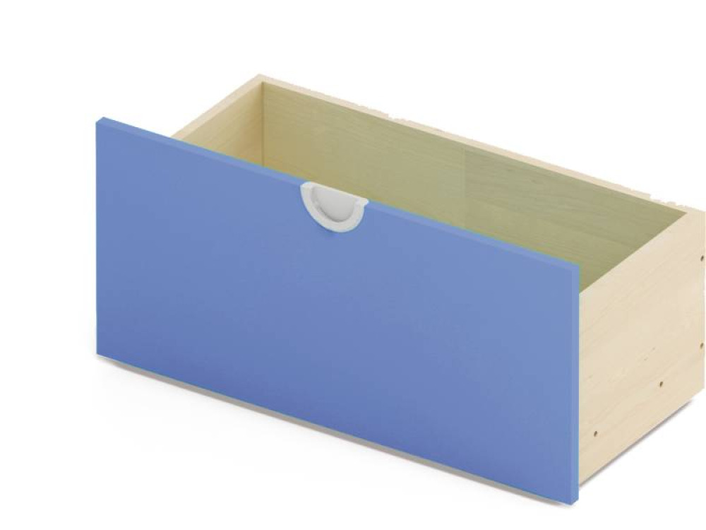 Medium wheeled box. Azure blue. Cubo collection
