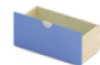 Medium wheeled box. Azure blue. Cubo collection
