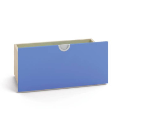 Medium wheeled box. Azure blue. Cubo collection