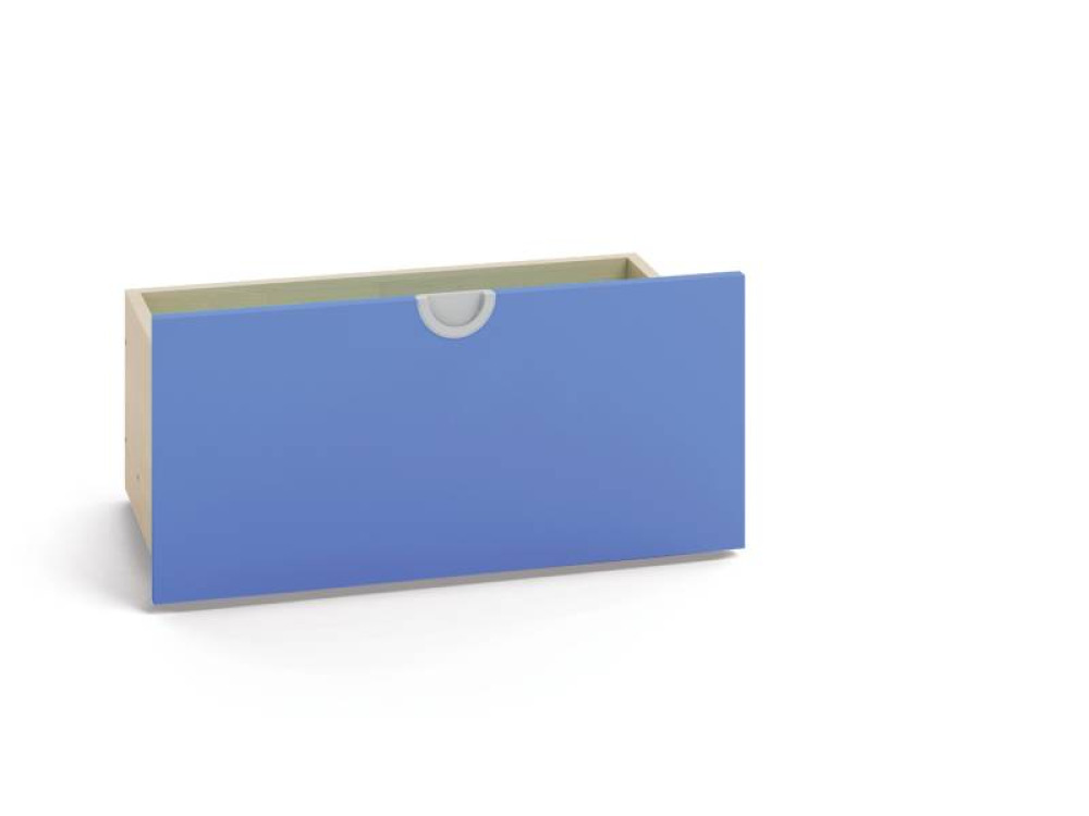 Medium wheeled box. Azure blue. Cubo collection