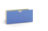 Medium wheeled box. Azure blue. Cubo collection