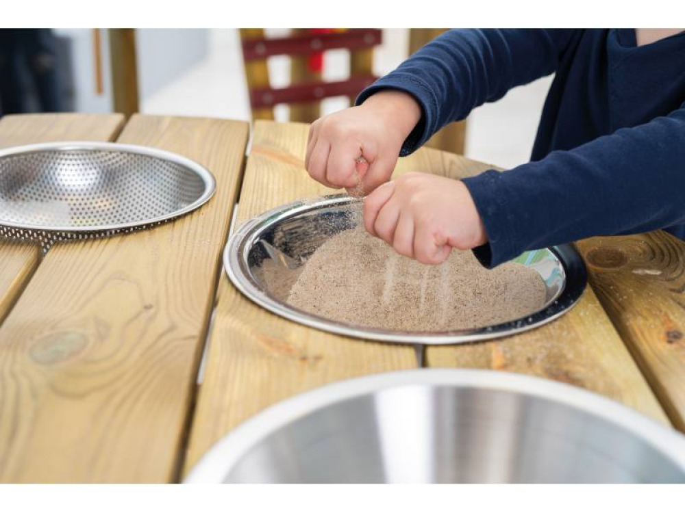 Wooden sensory table - mud kitchen