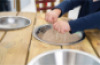 Wooden sensory table - mud kitchen