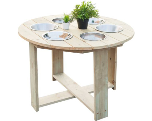 Wooden sensory table - mud kitchen