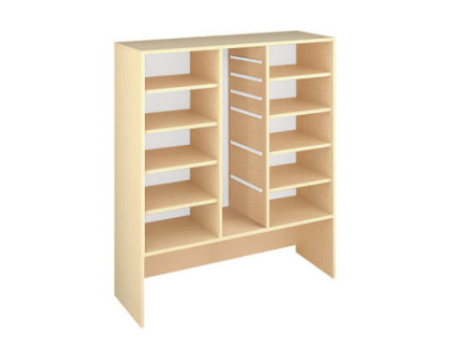 Storage Unit XL with shelves for trays and containers - Beech