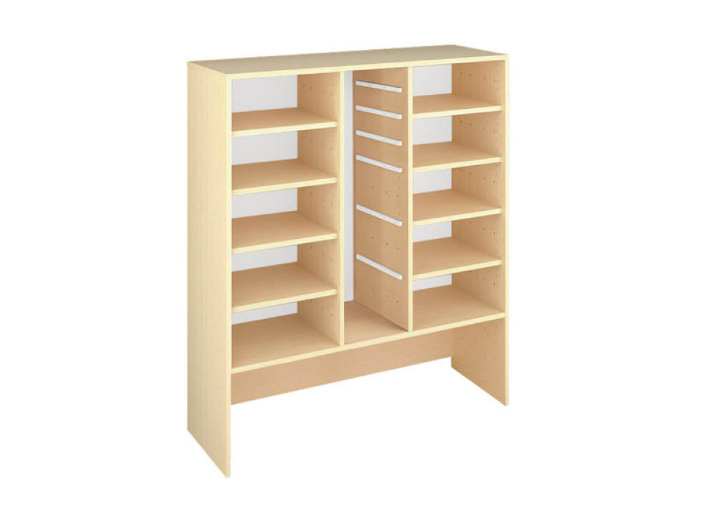 Storage Unit XL with shelves for trays and containers - Beech