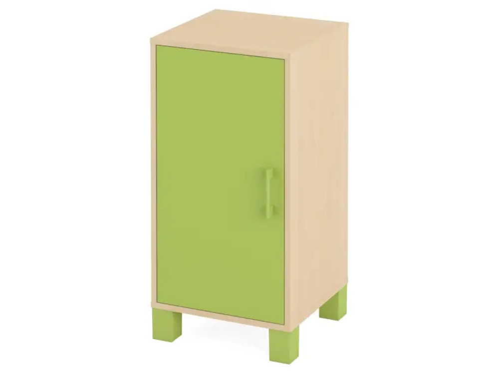 Small cabinet with shelves and doors. Green. Fresh Collection