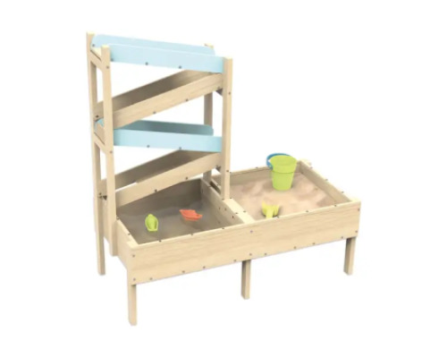 Water sandbox with track