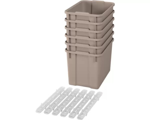 Extra large plastic containers with runners - eco baige - 06