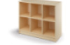 Cubo medium cabinet 6 for plastic containers. Birch