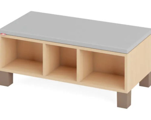 Seat with lockers. Grey. Fresh Collection