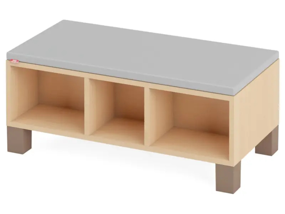 Seat with lockers. Grey. Fresh Collection