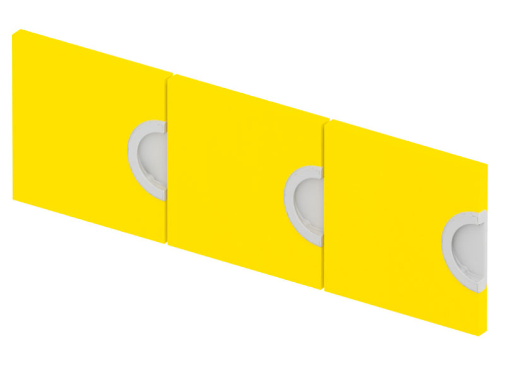 3 doors for Cubo cloakroom unit (yellow)