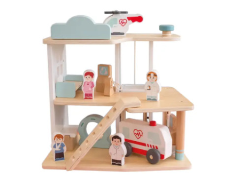 Hospital. Wooden toy