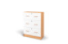Wide chest of drawers from the Prima collection. Beech & white