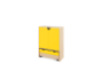 Storage Unit X with shelves + doors & container - Yellow