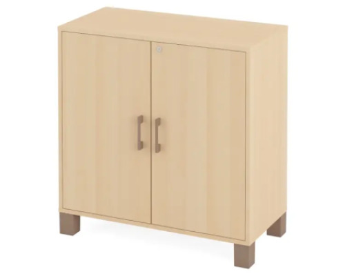 Large cabinet with shelves and door with lock. Birch. Fresh Collection