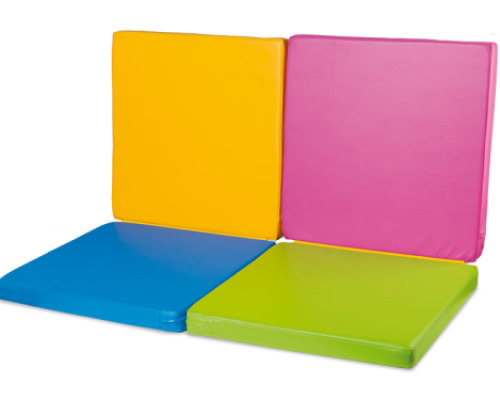 Foldable 4-part mattresses. Colorful