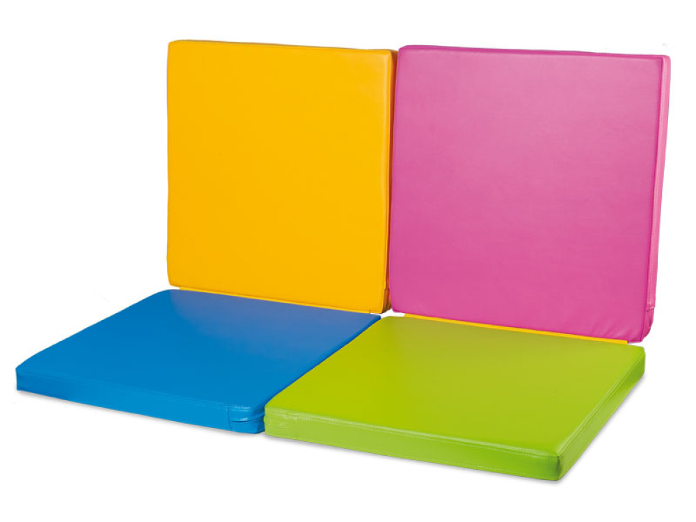 Foldable 4-part mattresses. Colorful