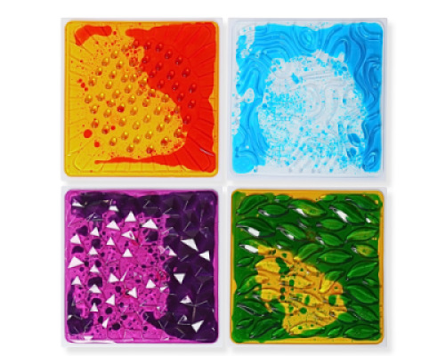 Soft Textured Tiles, Set of 4