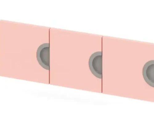 Cubo cloakroom doors, Pale pink, 3 pcs.