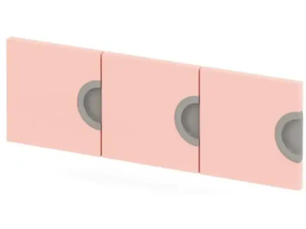 Cubo cloakroom doors, Pale pink, 3 pcs.