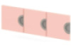 Cubo cloakroom doors, Pale pink, 3 pcs.