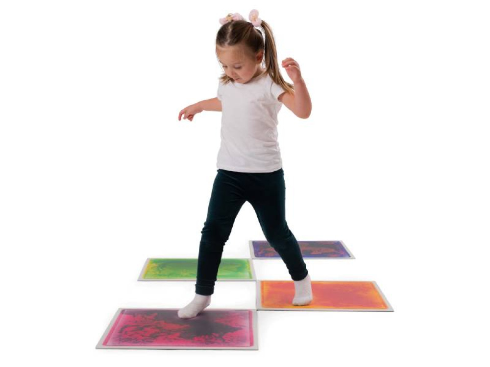 Glowing liquid tiles