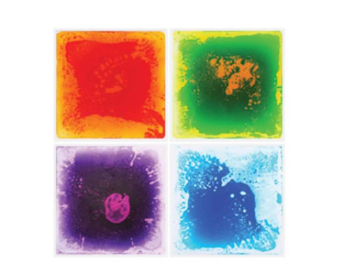 Glowing liquid tiles