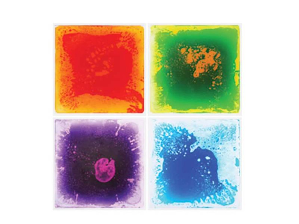 Glowing liquid tiles
