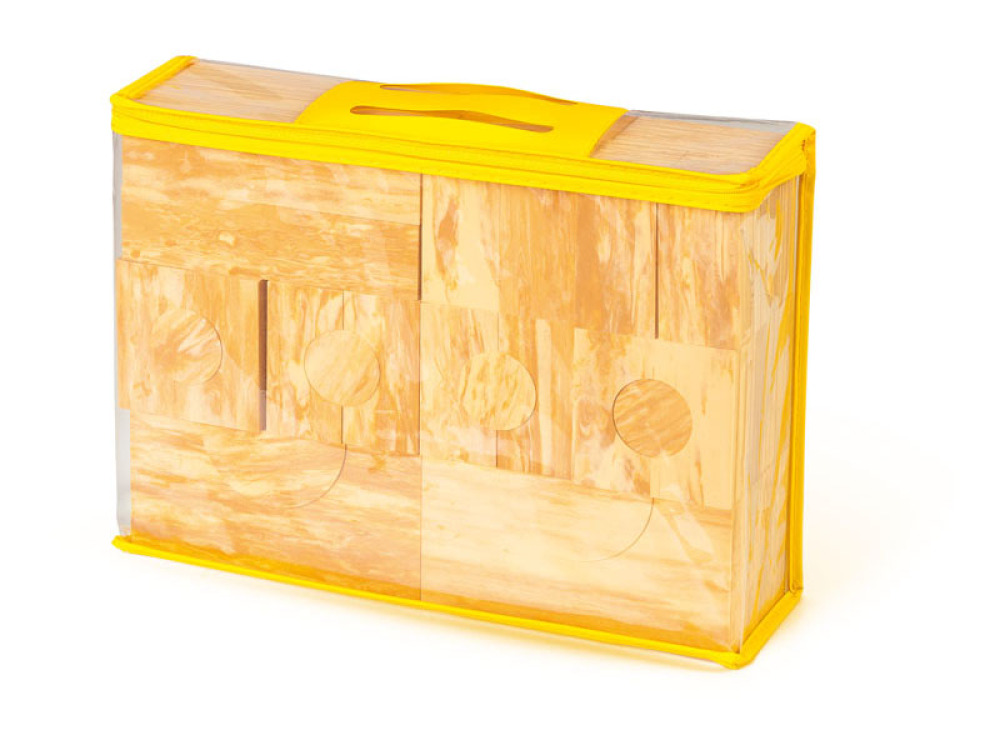 Foam wood-like bricks