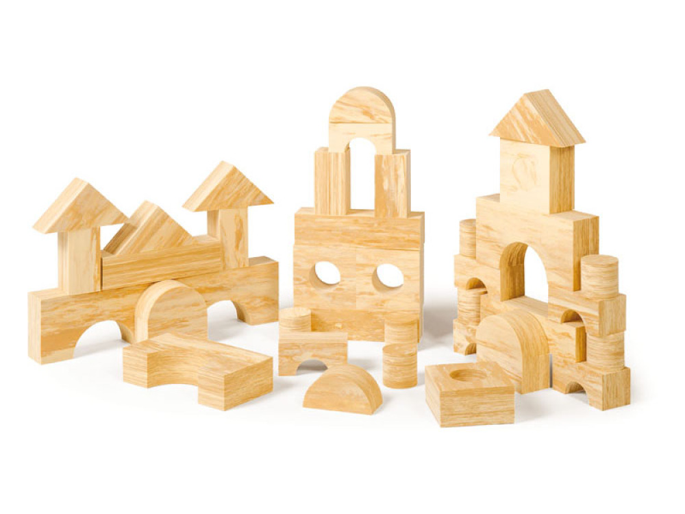 Foam wood-like bricks