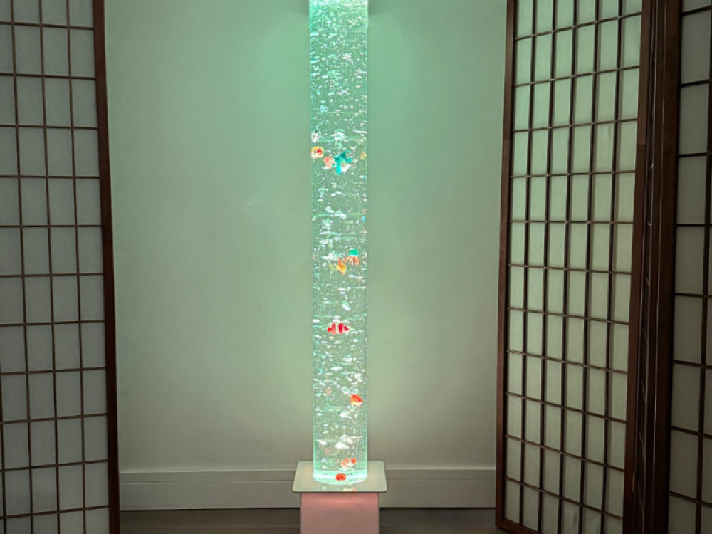150cm Bubble Tube with White Base