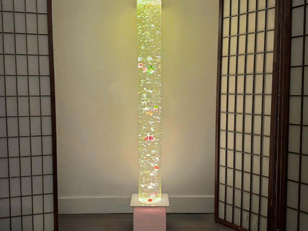 150cm Bubble Tube with White Base