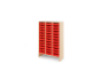 Storage Unit XL with shallow cardboard trays - Red