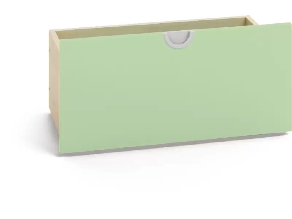 Cubo collection. Narrow wheeled container medium - sage