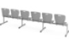 MultiSeat. 6-person cloakroom bench 6. Grey