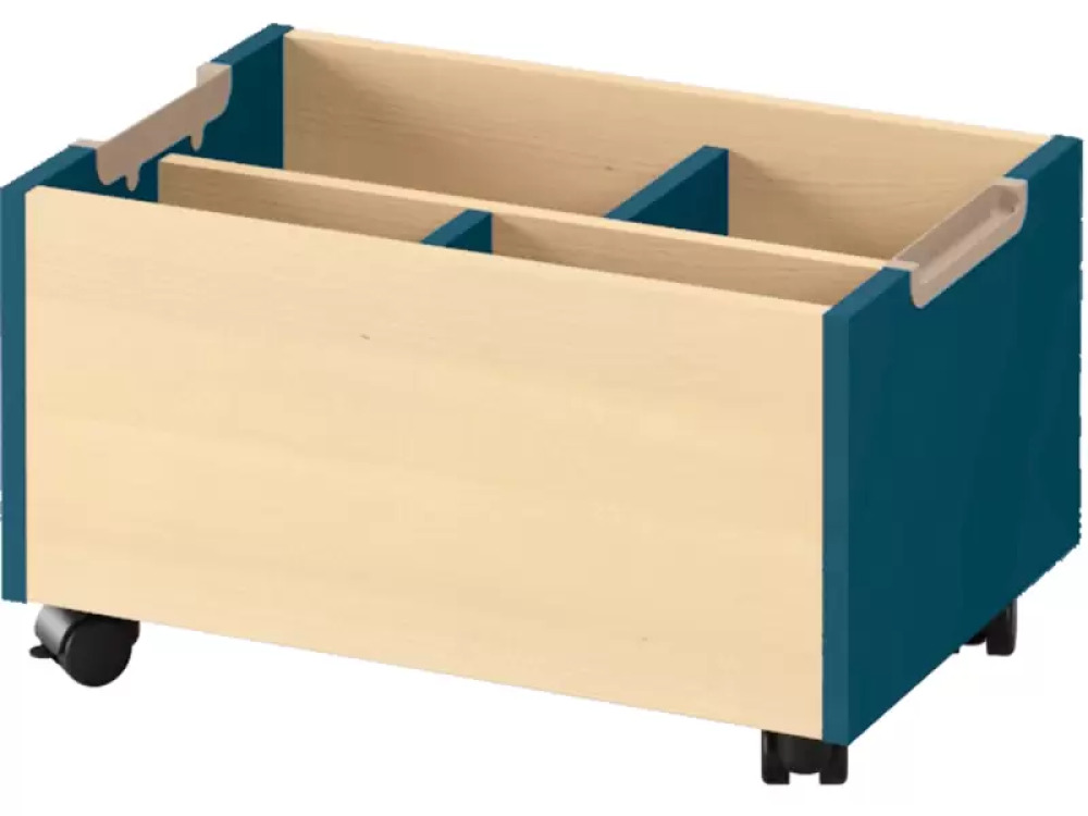 Mobile bookcase - Emerald blue