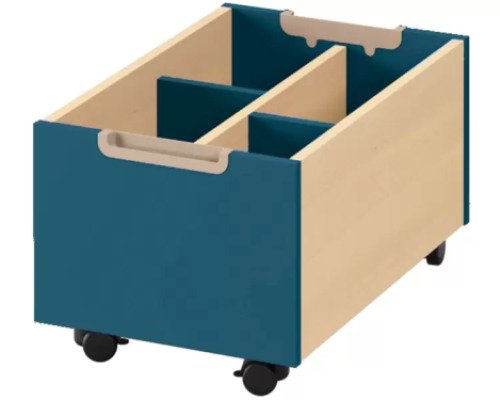 Mobile bookcase - Emerald blue