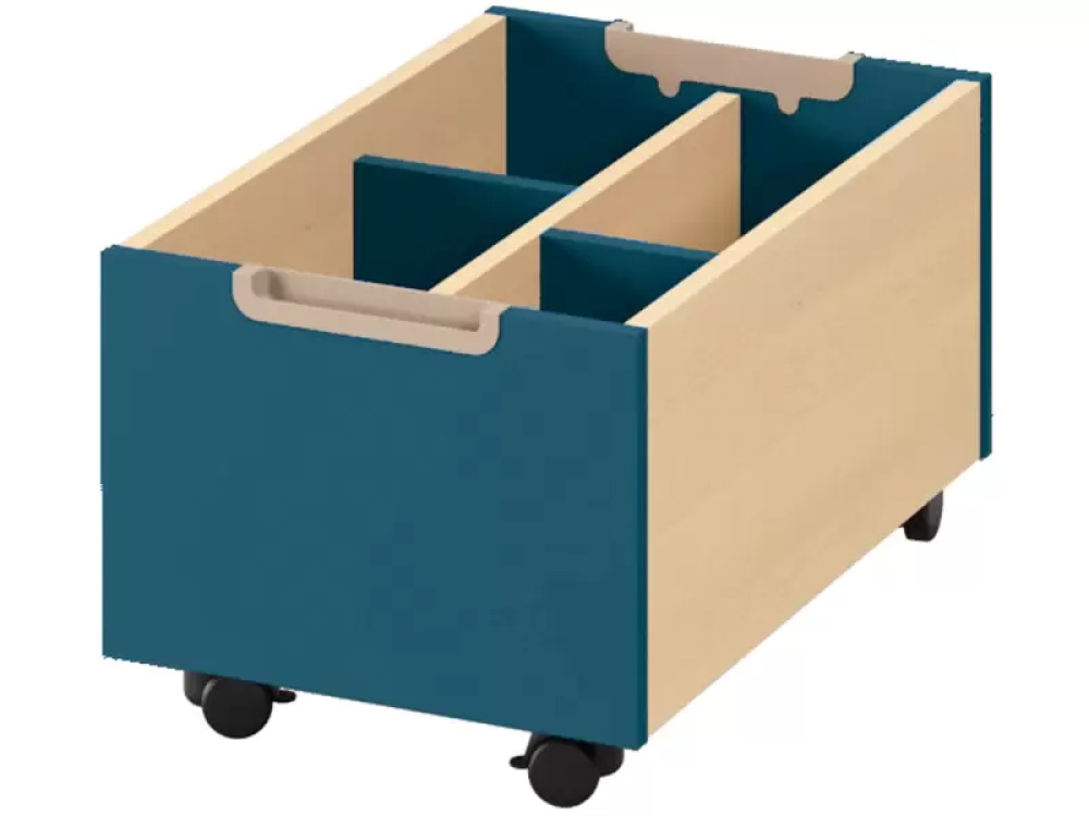 Mobile bookcase - Emerald blue