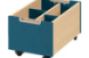 Mobile bookcase - Emerald blue