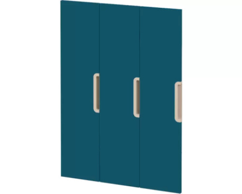Doors with handle for cloakroom Vita 3 - Emerald blue