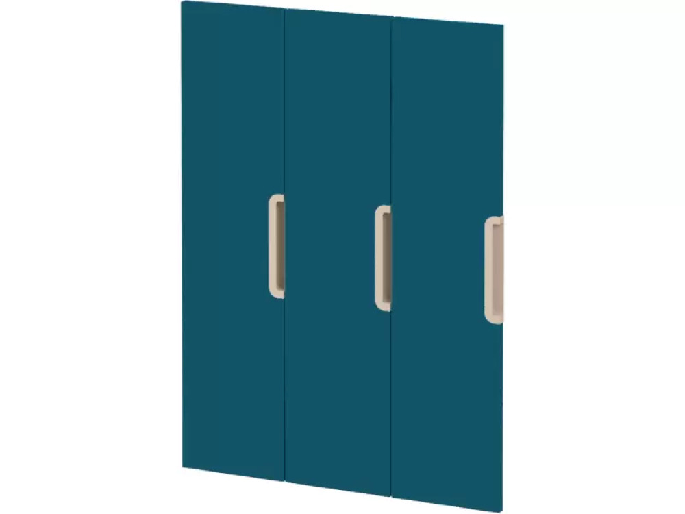 Doors with handle for cloakroom Vita 3 - Emerald blue