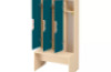 Doors with handle for cloakroom Vita 3 - Emerald blue