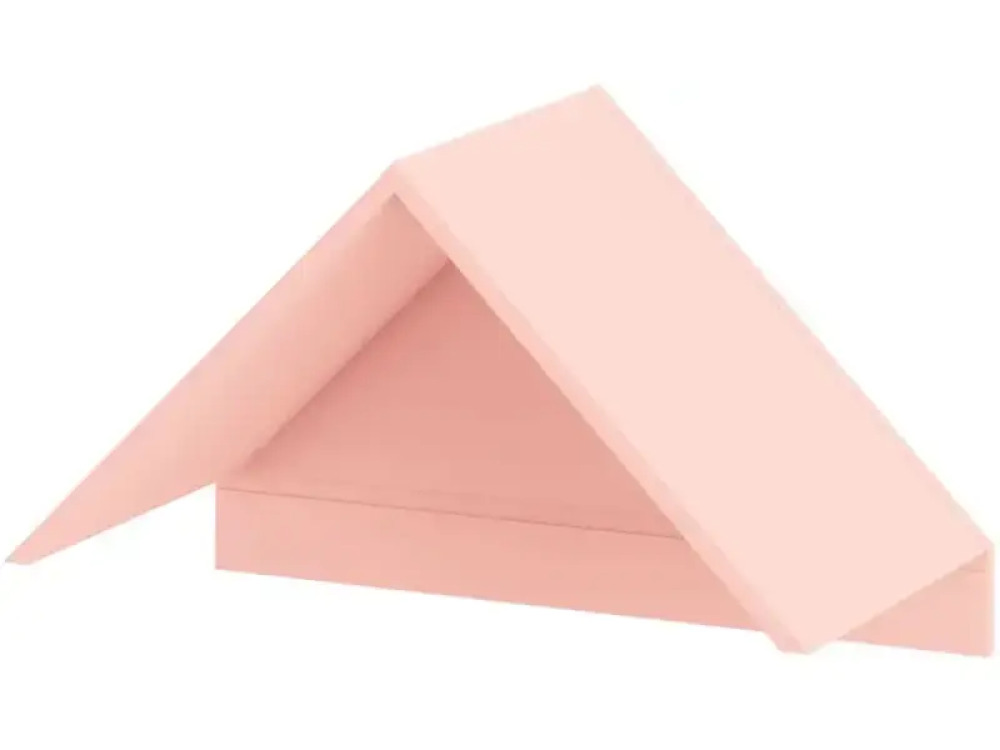 Cubo 2 shelf roof. Pale pink